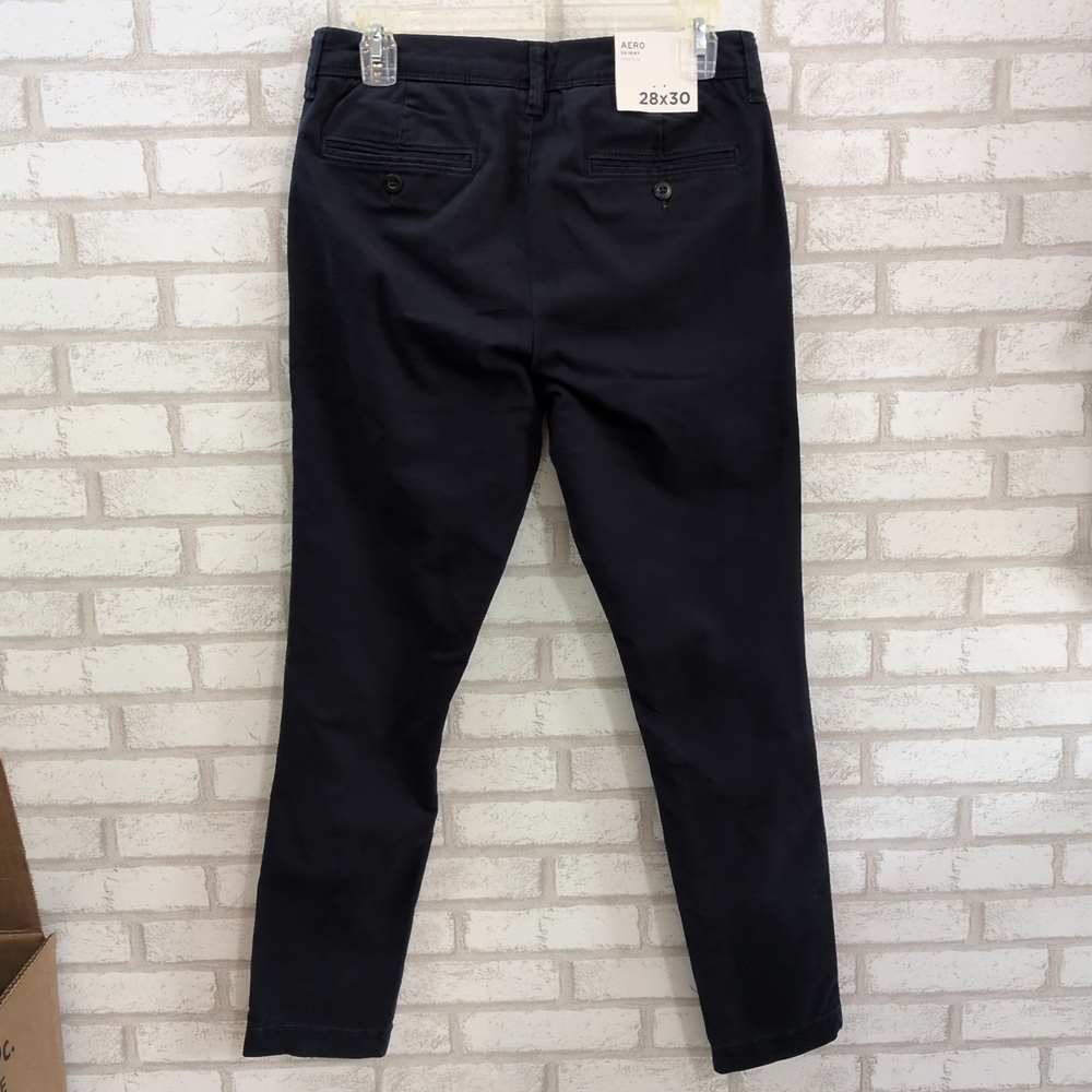 NWT Aeropostale Aero Skinny Stretch Chinos Jeans 28x30 (30x30 actual) Blue - Picture 5 of 7